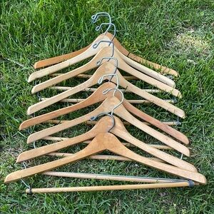 Lot of 8 Wooden Coat/Suit Hangers